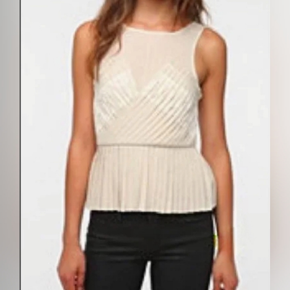 Pins & Needles, Urban Outfitters, Ivory Peplum Women's Large